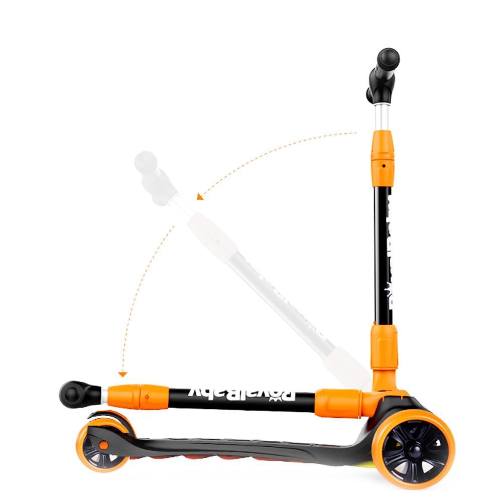 สกู๊ตเตอร์เด็ก 3 ล้อ ROYAL BABY PREMIUM FOLDING ARCHER สีดำ/ส้ม