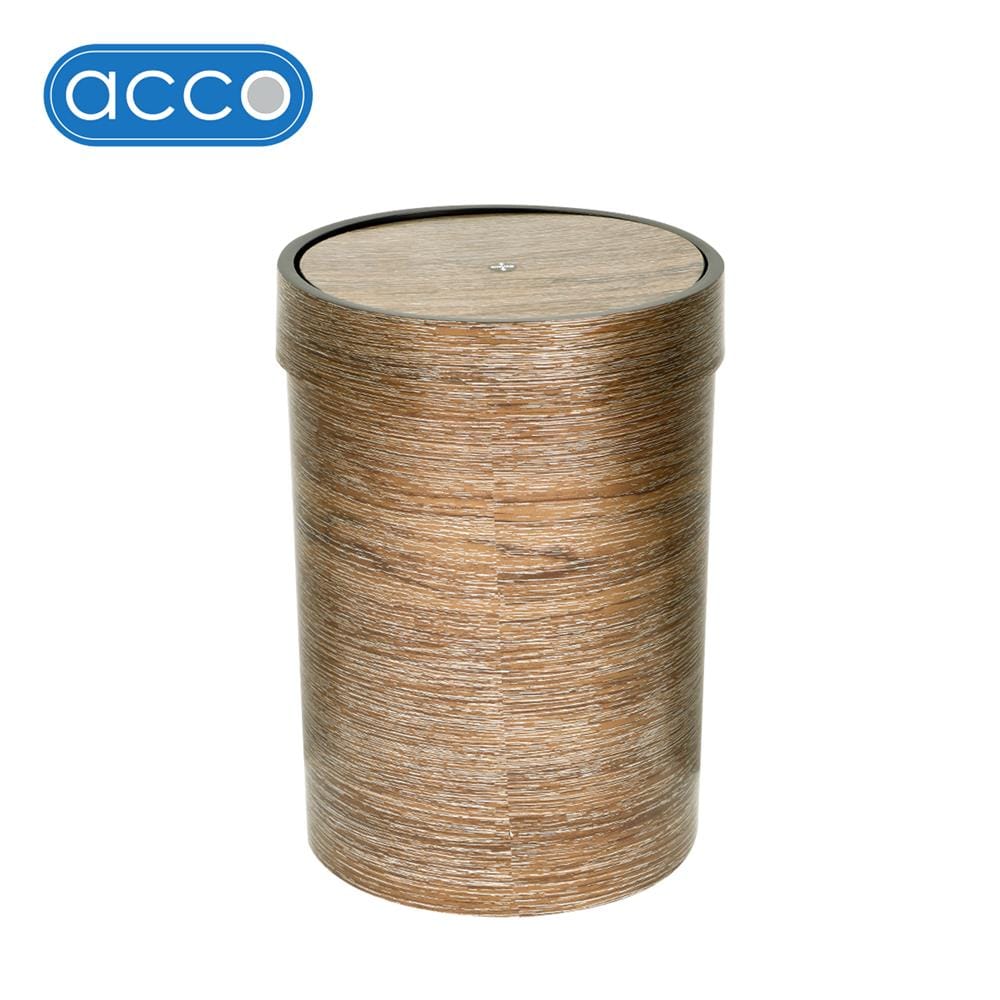 ถังขยะกลมฝาสวิง ACCO DAZZLE ขนาด 15.5L สีน้ำตาลทอง
