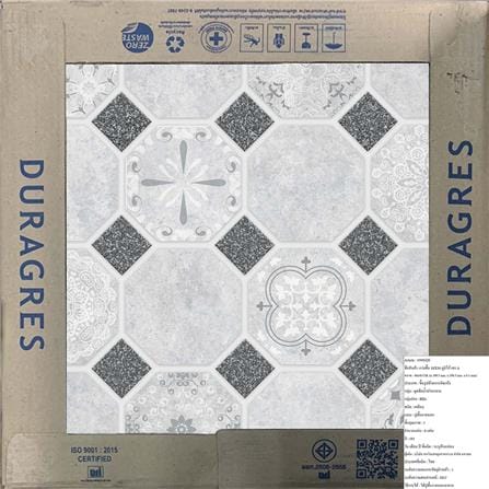 กระเบื้องพื้น 16x16 นิ้ว DURAGRES ยูนิโก้ เทา A_6