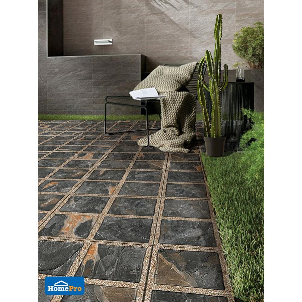 กระเบื้องพื้น 16x16 นิ้ว DURAGRES โบลิน ดำ A (REC)