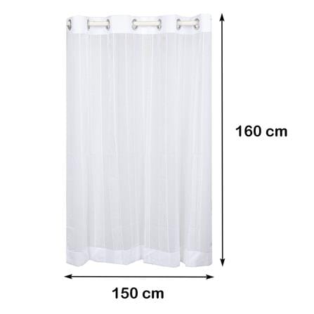 ผ้าม่านโปร่ง EYELET HOME LIVING STYLE TEMPO 150X160 ซม. สีขาว_9