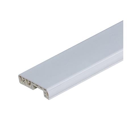 บัววงกบ WPC ECO-DOOR ขอบเรียบ 6X220X1.5 ซม. สีขาว