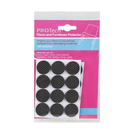 แผ่นสักหลาด PROTECH กลม 25 MM ดำ 24 ชิ้น_2