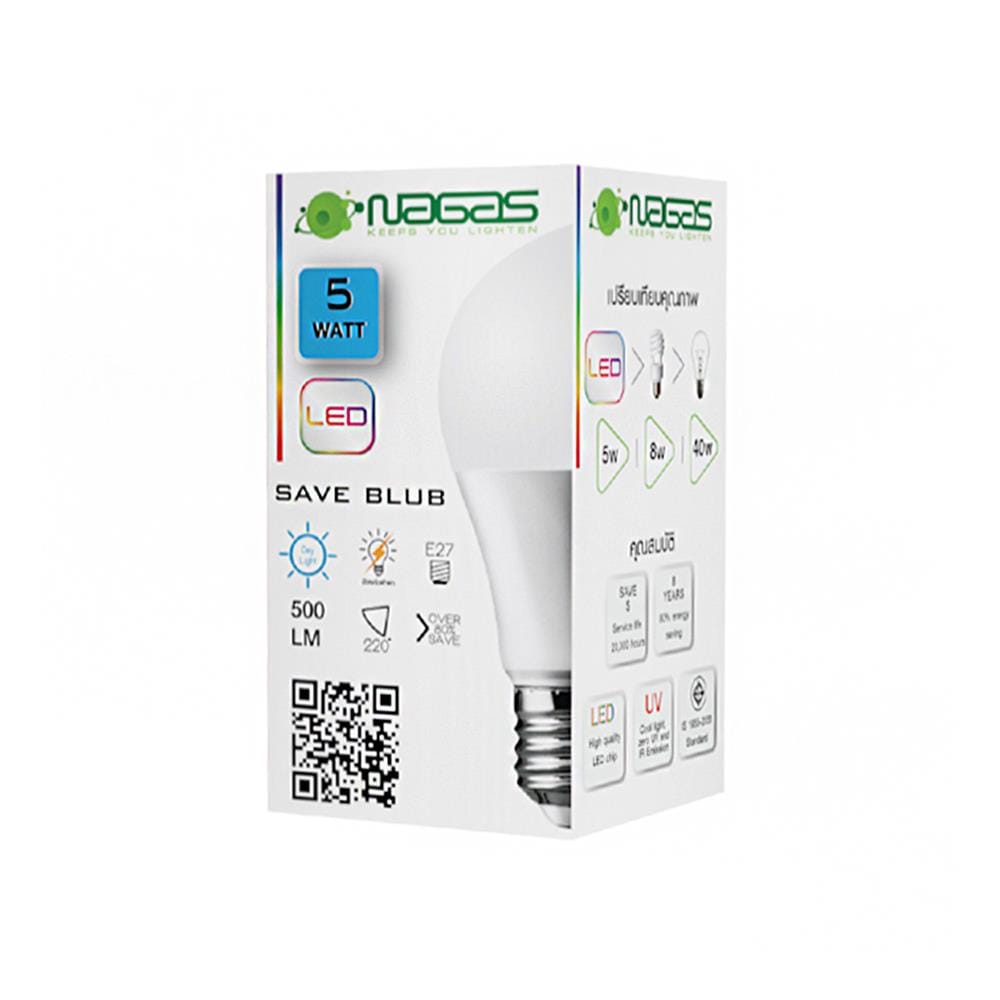 หลอด LED NAGAS SAVE BULB 5 วัตต์ DAYLIGHT E27