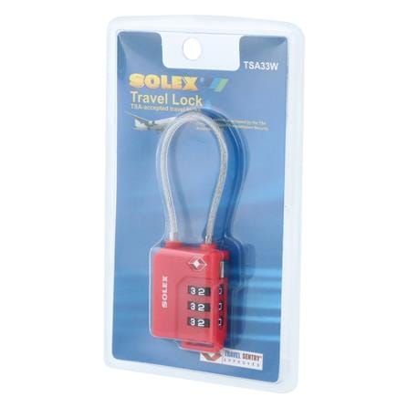 กุญแจรหัส SOLEX TSA 33W 31 มม. สีแดง_2