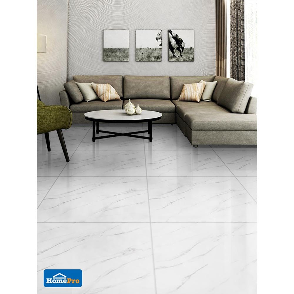 กระเบื้องพื้น 60x60 ซม. เบลล่านิว ไวท์ 1.44M2
