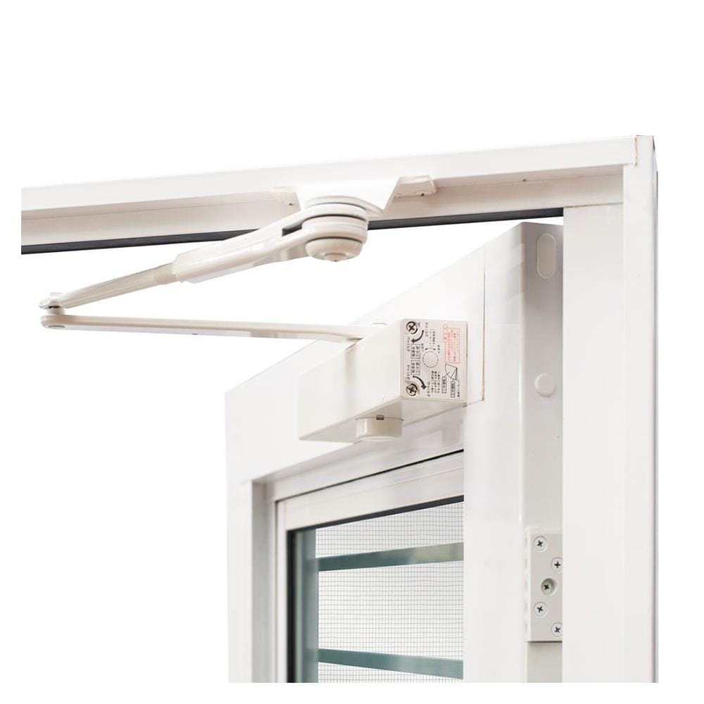 ชุดประตูบานเปิด ระบายอากาศ อะลูมิเนียม SANKYOALUMI J-TRUST VENTILATION 90x205 ซม. สีขาว พร้อมวงกบ-บานพับ-มือจับ-โช้ค