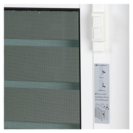 ชุดประตูบานเปิด ระบายอากาศ อะลูมิเนียม SANKYOALUMI J-TRUST VENTILATION 90x205 ซม. สีขาว พร้อมวงกบ-บานพับ-มือจับ-โช้ค_5