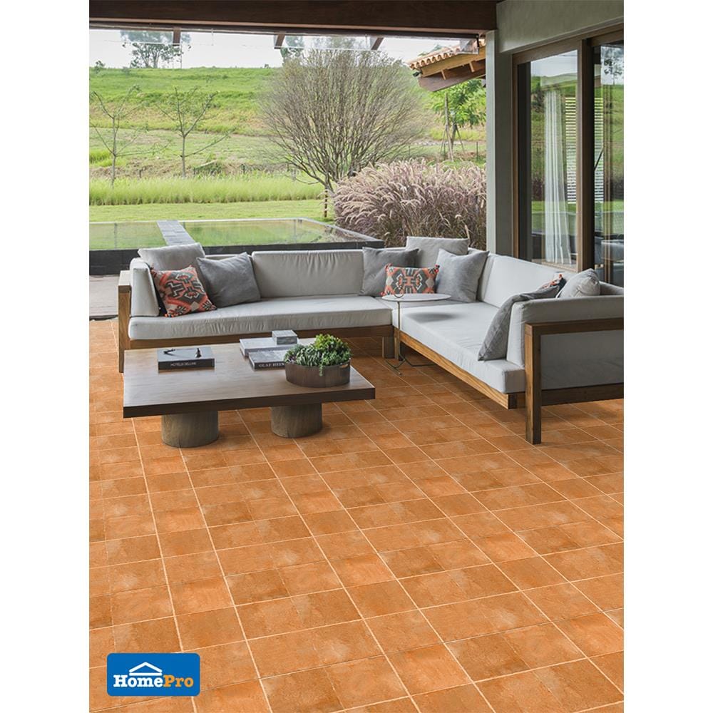 PORCELAIN FLOOR TILE 16x16IN COTTO PISA TERRACOTTA EXC PM