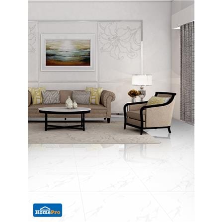 PORCELAIN  FLOOR TILE 60x60CM TARA ALABASCATO WHITE 1.44M2_2