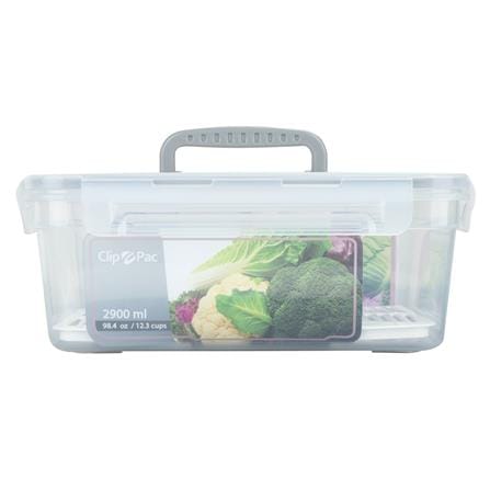 กล่องอาหารหูหิ้ว+ตะแกรง 2.9 ลิตร CLIP PAC TOUCH_0