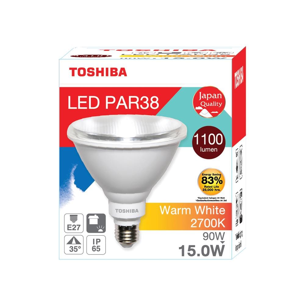 หลอดลิเนีย LED TOSHIBA ขั้ว E27 แสงวอร์มไลท์