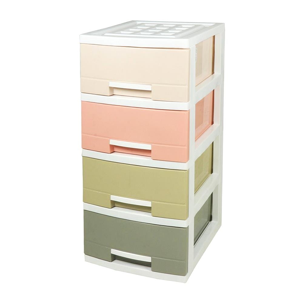ตู้ลิ้นชัก 4 ชั้น STACKO 1200M4 45x40x84 ซม. สีพาสเทล