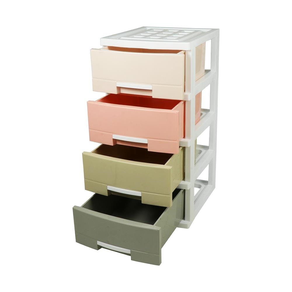 ตู้ลิ้นชัก 4 ชั้น STACKO 1200M4 45x40x84 ซม. สีพาสเทล