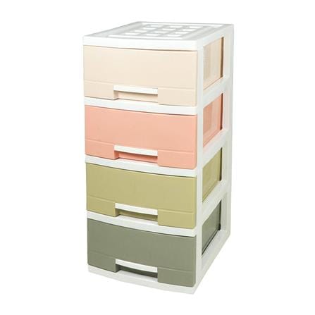 ตู้ลิ้นชัก 4 ชั้น STACKO 1200M4 45x40x84 ซม. สีพาสเทล_0