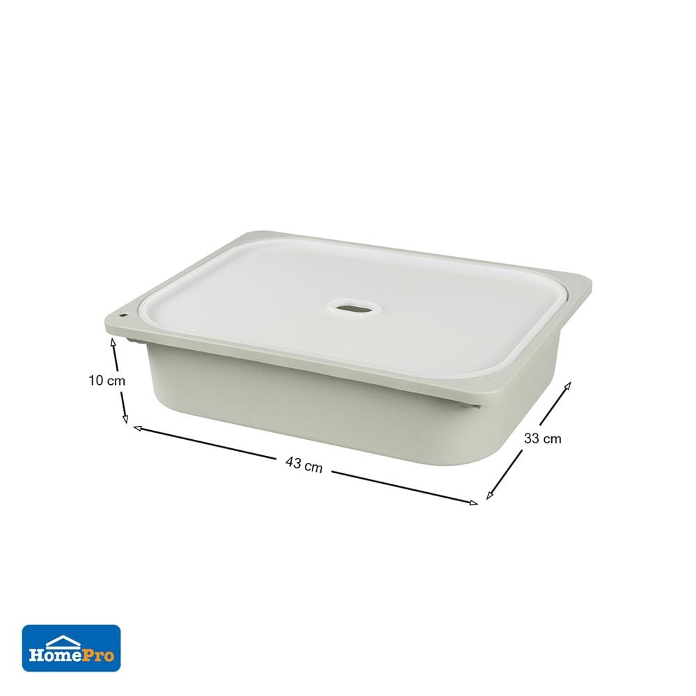 กล่องฝาปิด STACKO 2011A 43x33x10 ซม. สีเทา