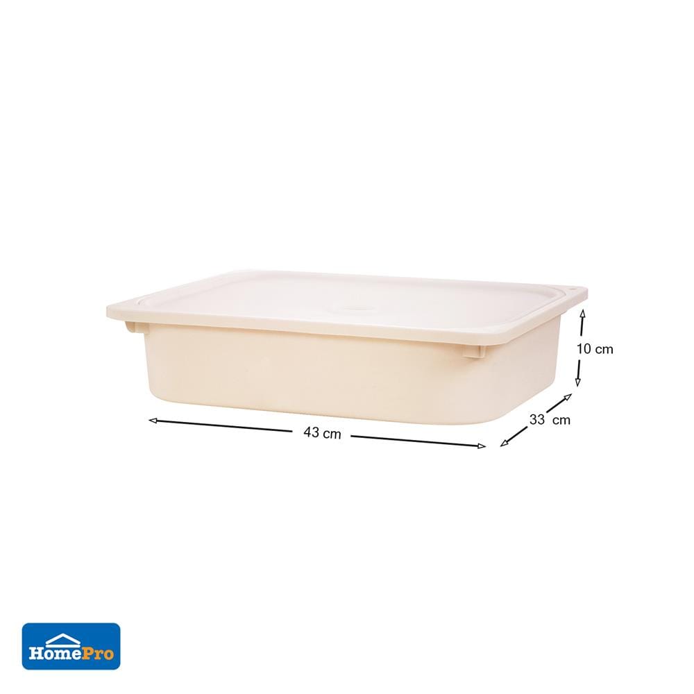 กล่องฝาปิด STACKO 2011A 43x33x10 ซม. สีเบจ