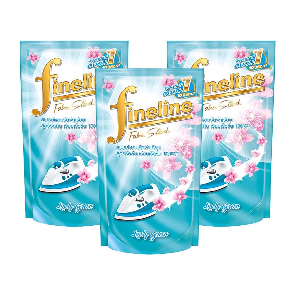 รีฟิลน้ำยารีดผ้า FINELINE 800ml แพ็ก3 LIVELY GREEN