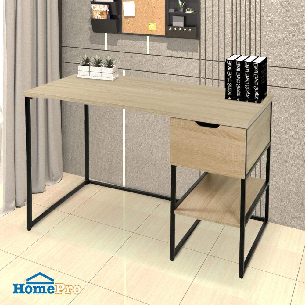 โต๊ะทำงานไม้ FURDINI HAGAN CT-3602 120 ซม. สี LIGHT OAK