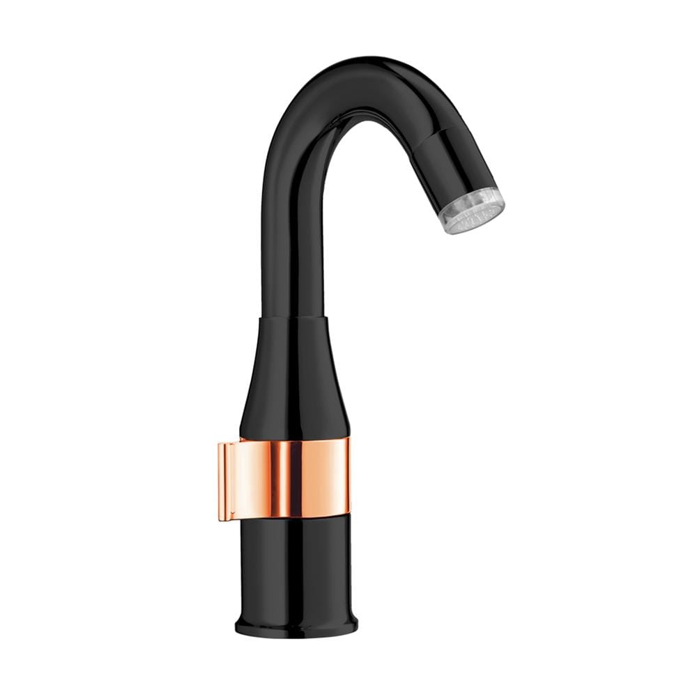 ก๊อกอ่างล้างหน้า COTTO CT1213(LED)BLRG สีดำ