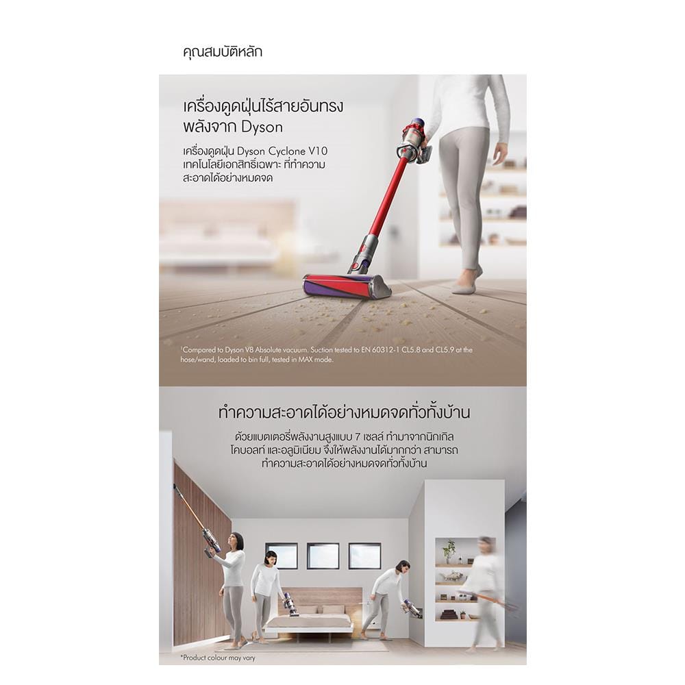 เครื่องดูดฝุ่นแบบด้าม DYSON V10 Fluffy