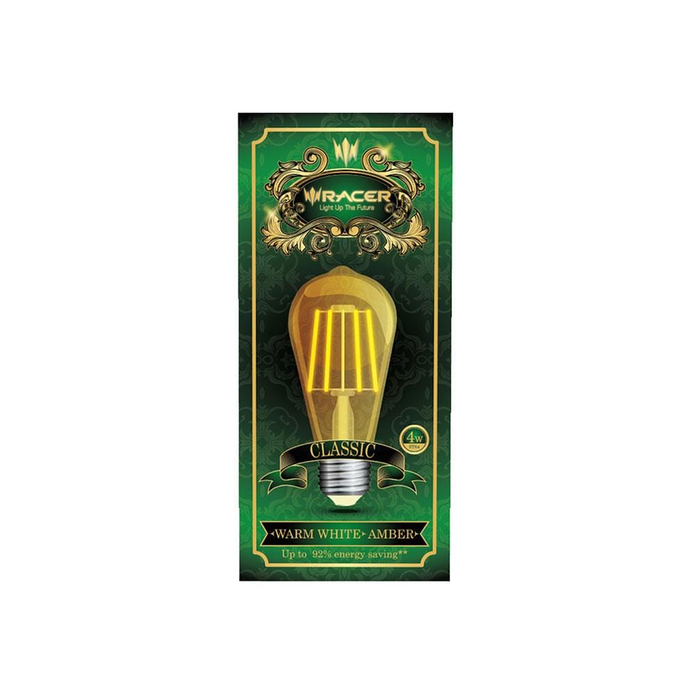 หลอด LED RACER ST6 FILA AMBER 4 วัตต์ WARMWHITE E27