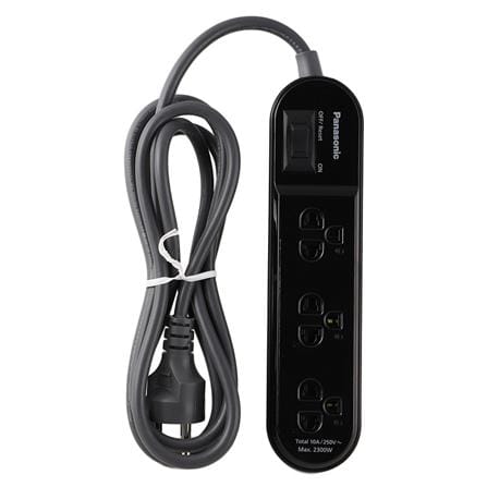 POWER STRIP PANASONIC WCHG24232B 3-OUTLET 1-SWITCH 2M BLACK_1