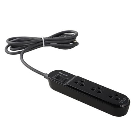 POWER STRIP PANASONIC WCHG24232B 3-OUTLET 1-SWITCH 2M BLACK_2