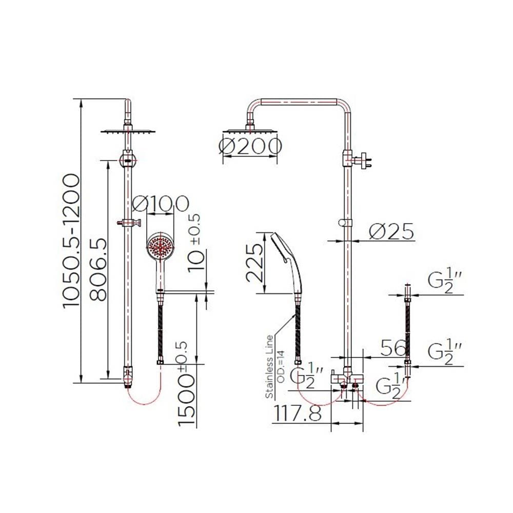 ฝักบัว RAIN SHOWER ผสม KRS-032-780-63
