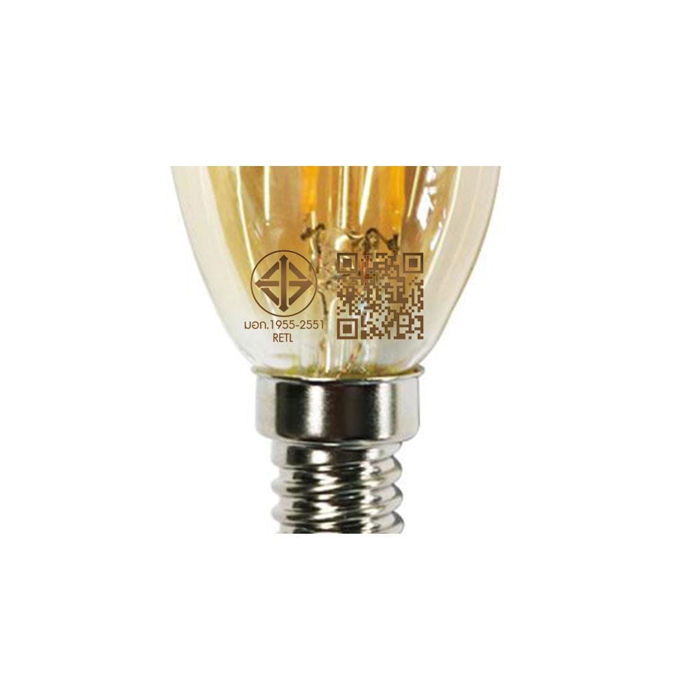 หลอด LED RACER CANDLE FILAMENT AMBER 2 วัตต์ E14 WARMWHITE