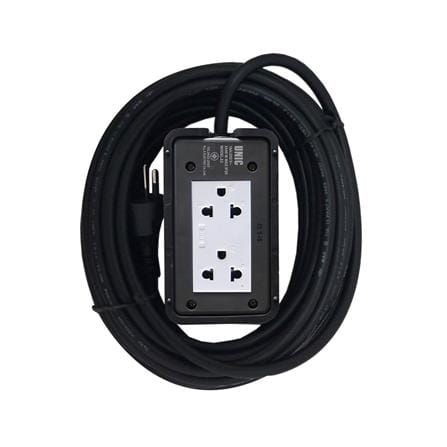 บล็อกยาง 2x4 พร้อมสาย VCT3x1.5 2 ช่อง UNIC E2-3 10 เมตร สีเทา