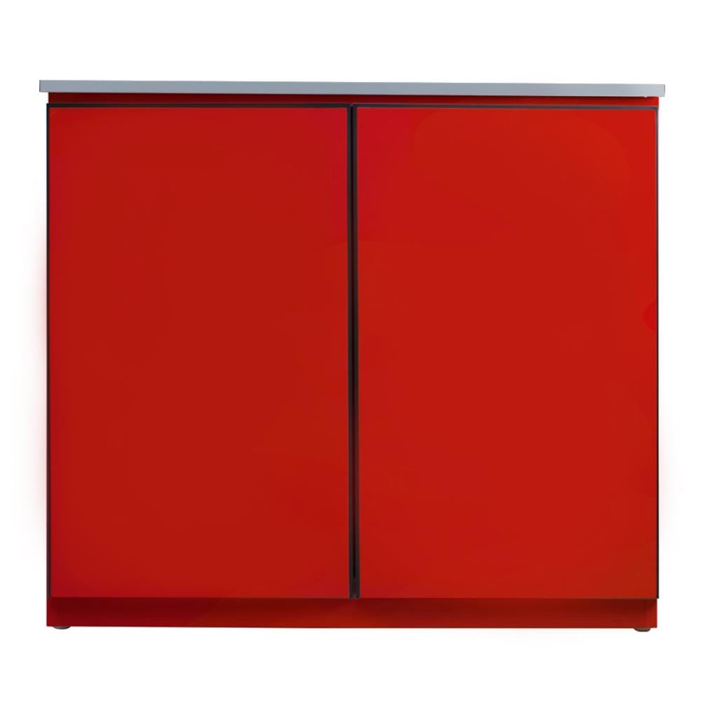 ตู้เหล็กบานเปิดทึบ KIOSK DB-201 สีแดง