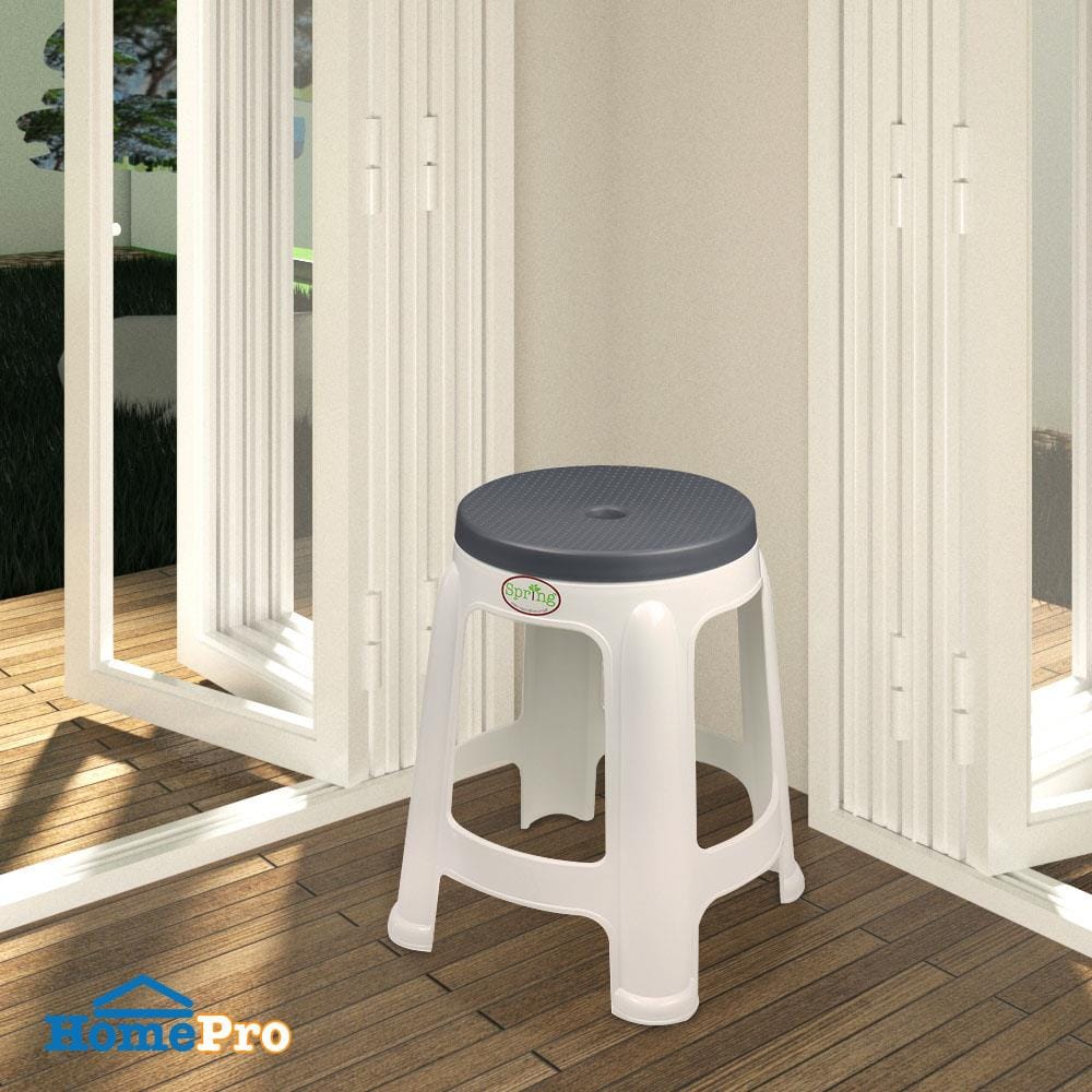 เก้าอี้พลาสติก SPRING BEST CHAIR สี CHARCOAL