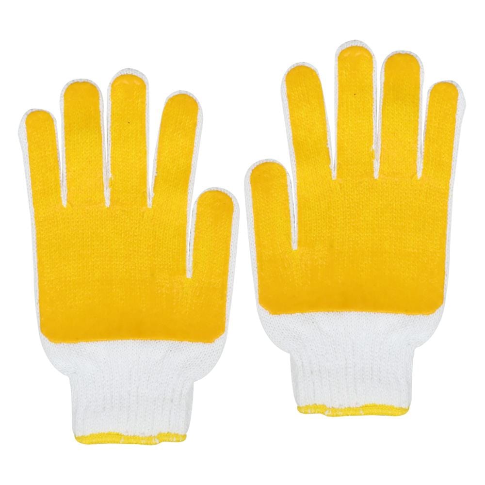 ถุงมือถักเคลือบยางธรรมชาติ MICROTEX สีเหลือง