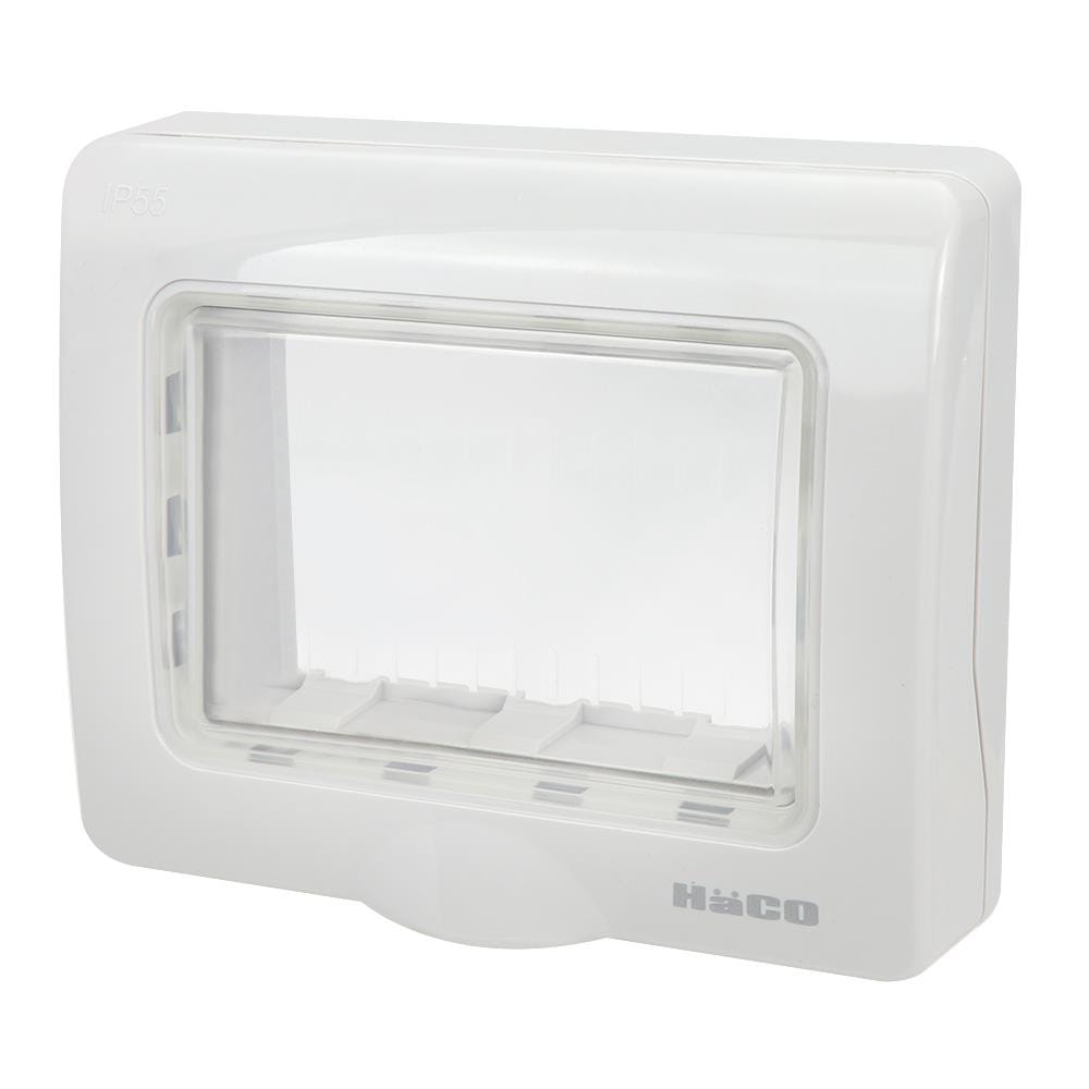 หน้ากากกันน้ำ HACO 3 ช่อง AP-W222R-GY สีเทา