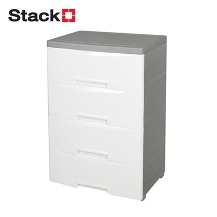 ตู้ลิ้นชัก 4 ชั้นทึบ STACKO MORI 40x59x90.8 ซม. สีขาว_1