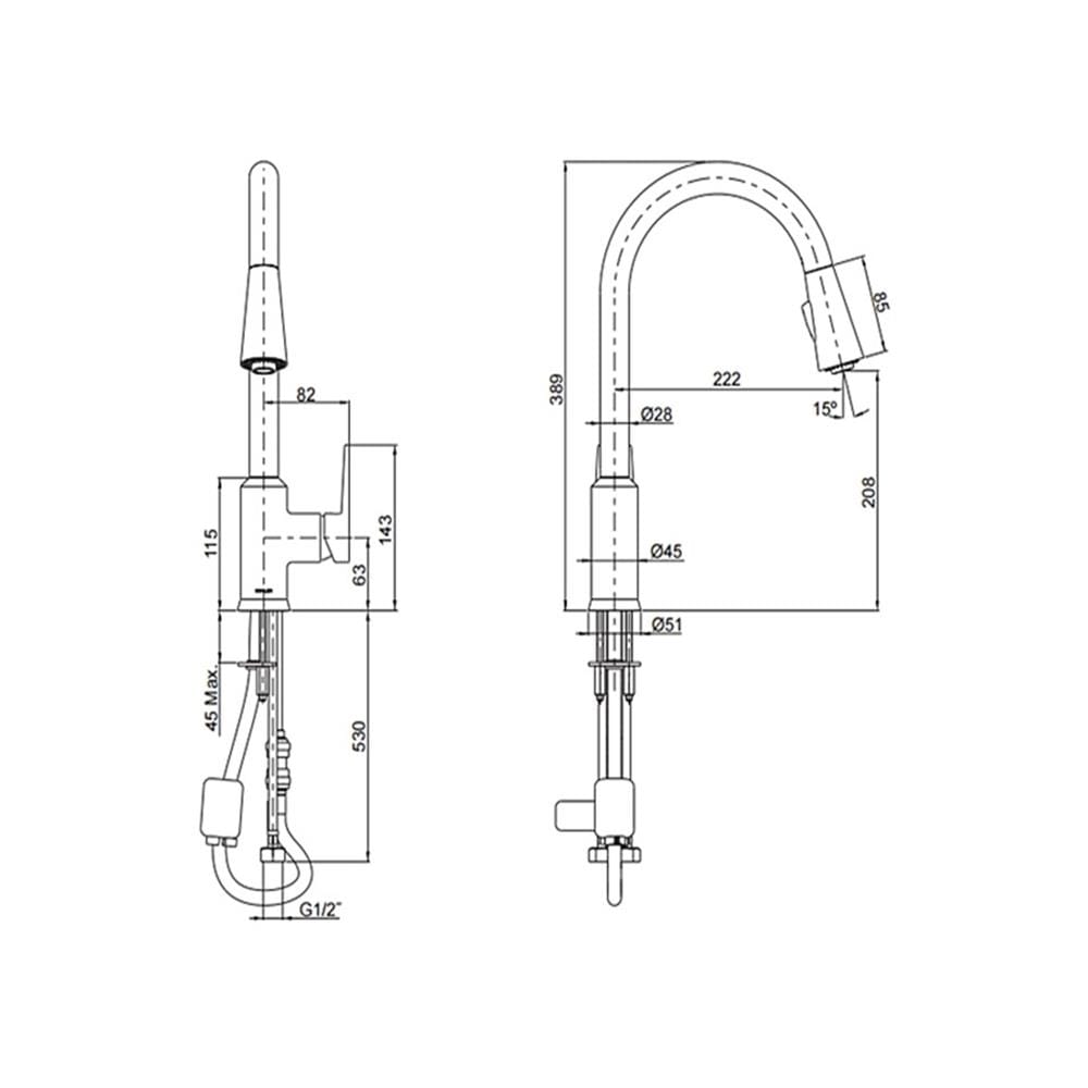 ก๊อกซิงค์ผสมเคาน์เตอร์ KOHLER K-21367T-4-CP