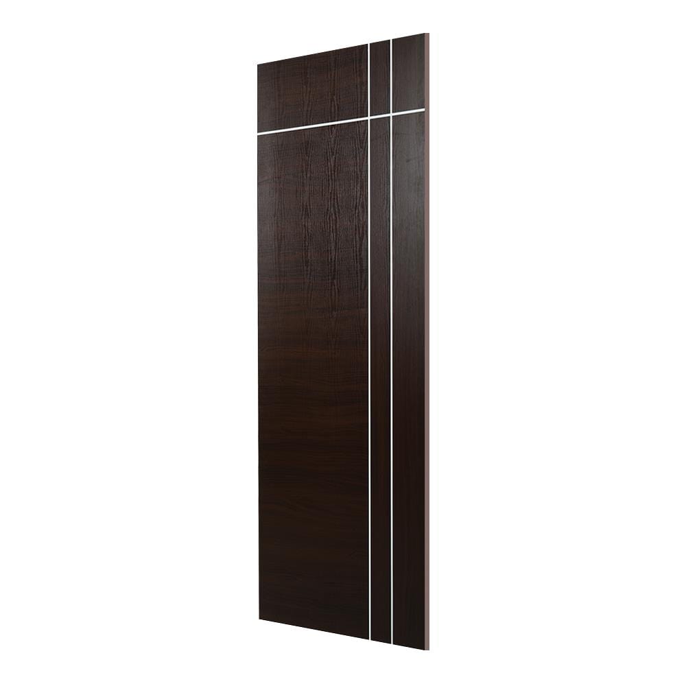 ประตูภายใน UPVC ไม่เจาะลูกบิด ECO-DOOR U3 AO 80X200 ซม. สีโอ๊ค