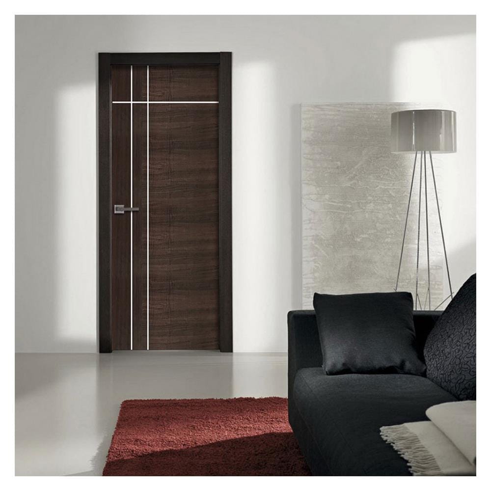 ประตูภายใน UPVC ไม่เจาะลูกบิด ECO-DOOR U3 AO 80X200 ซม. สีโอ๊ค