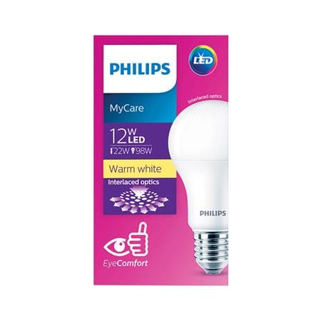 หลอด LED Bulb PHILIPS E27 12วัตต์ สีเหลืองขาว_1