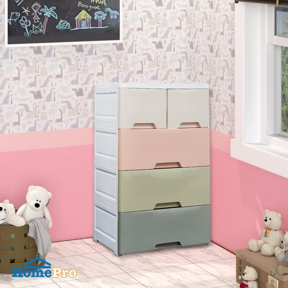 ตู้ลิ้นชัก 4 ชั้นทึบ STACKO M4 40x58x93.5 ซม. สี PASTEL