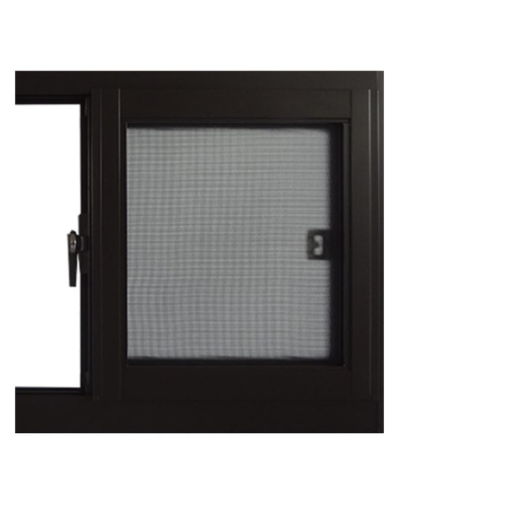 หน้าต่างบานเลื่อน อะลูมิเนียม S-S มุ้ง SANKYOALUMI J-TRUST VENTILATION 80X50 ซม. สีน้ำตาล