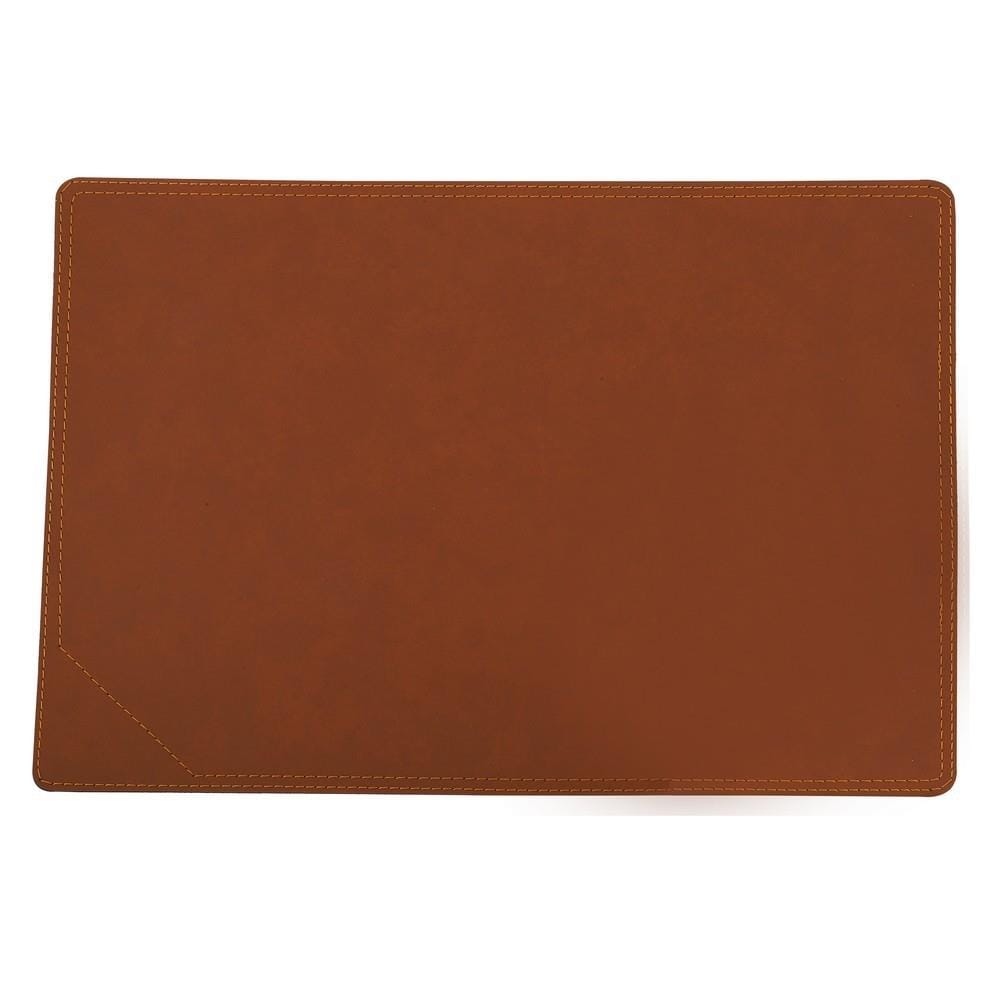 แผ่นรองจาน KAN LEATHER CO-009T สีน้ำตาลอ่อน