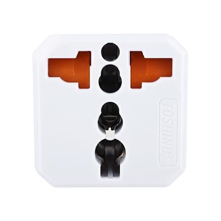 ปลั๊กแปลง 2 ขาแบน TOSHINO EA 3500 วัตต์ สีขาว