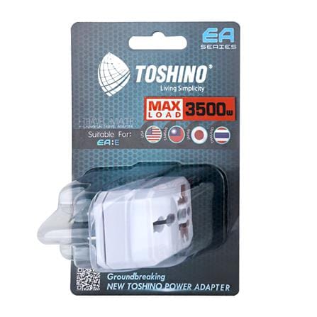 ปลั๊กแปลง 2 ขาแบน TOSHINO EA 3500 วัตต์ สีขาว_3