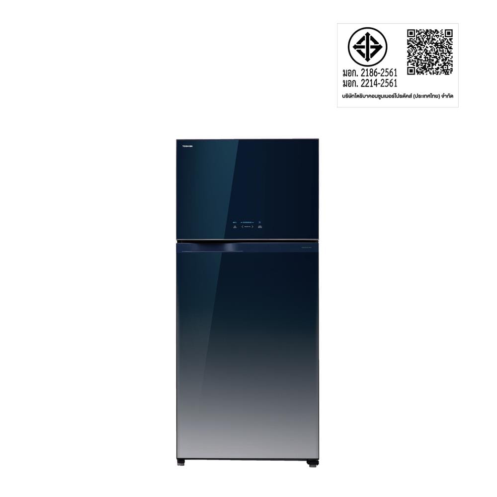 ตู้เย็น 2 ประตู TOSHIBA GR-AG66KA (GG) 21.5 คิว อินเวอร์เตอร์ กระจกน้ำเงิน