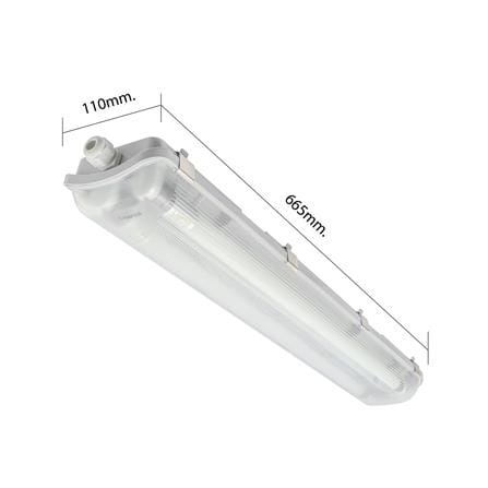 รางนีออนกันฝน LED LAMPTAN TRI PROOF SET 9 วัตต์ 2 หลอด DAYLIGHT สีขาว_5