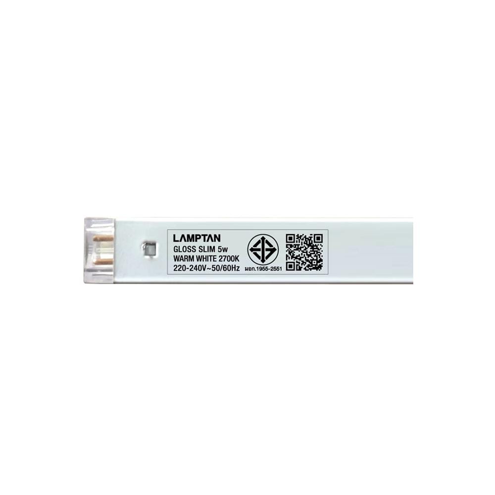 ชุดรางนีออน LED LAMPTAN GLOSS SLIM 5 วัตต์ WARM WHITE