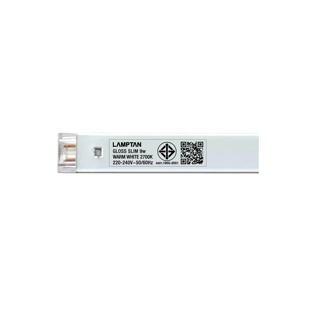 ชุดรางนีออน LED LAMPTAN GLOSS SLIM 9 วัตต์ WARM WHITE