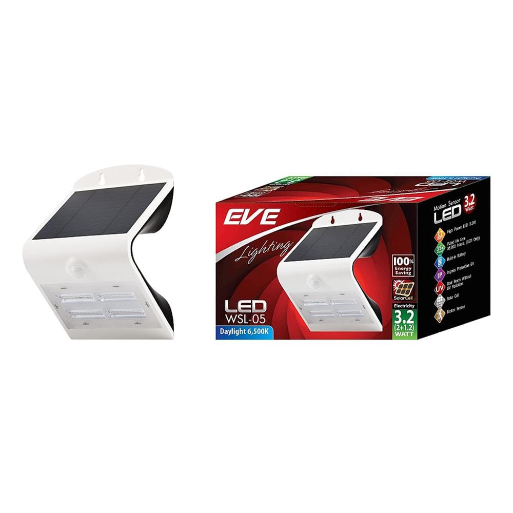 ไฟผนังภายนอก SOLAR EVE 555259 3.2 วัตต์ DAYLIGHT สีขาว